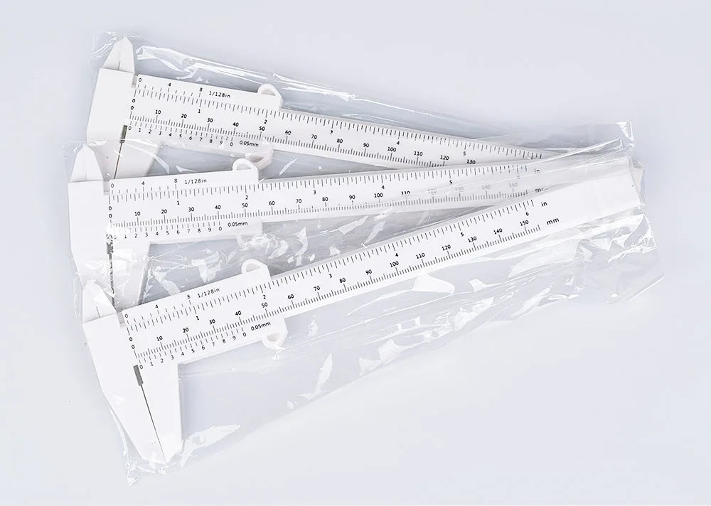 Microblading Eyebrow Design Tools 0-150mm Vernier Calipers Double Rule Scale Plastic Ruler For PMU Eyebrow Measuring Tools Use