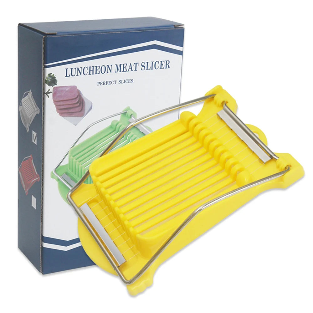 Stainless Steel Wire Meat Slicer Convenient Kitchen Tool for Luncheon Meat Spam Cheese Eggs BPA Free Durable Cutter Food Tools