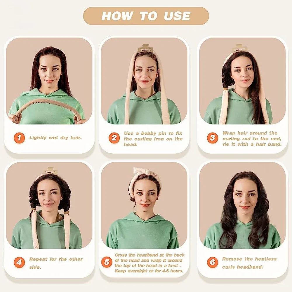 NEW Heatless Curling Rod Headband No Heat Hair Curlers Silk Curls Lazy Hair Rollers Soft Sleeping Headband Hair Styling Tools