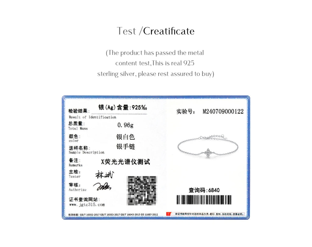 MODIAN 925 Sterling Silver Stackable Four Leaf Clover CZ Bracelet For White Gold Plated Link Chain Women Party Fine Jewelry