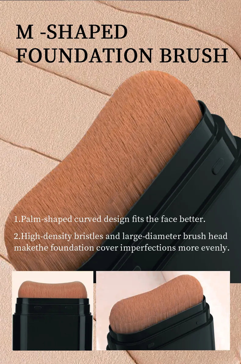 Matte Eraser Foundation Cream Stick Full Coverage Waterproof Oil-control Face Base Velvet Makeup Moist Light Concealer Foundatio