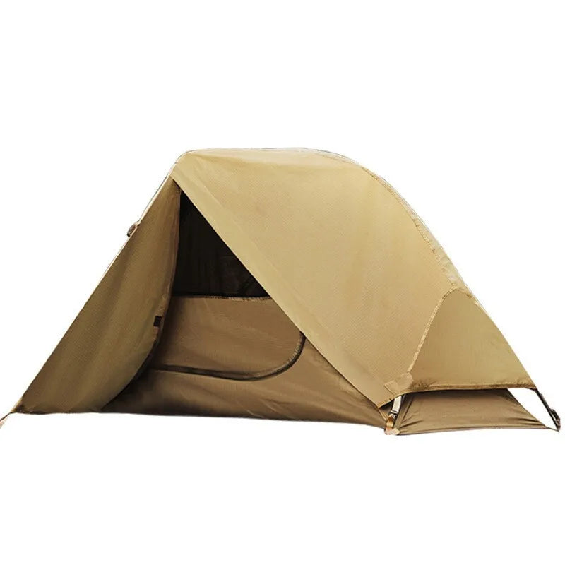 Outdoor Single Camping Tent Ultra light Hiking Tent, Double-layer Marching Camouflage Rainproof Tent trekking Shelter Tent