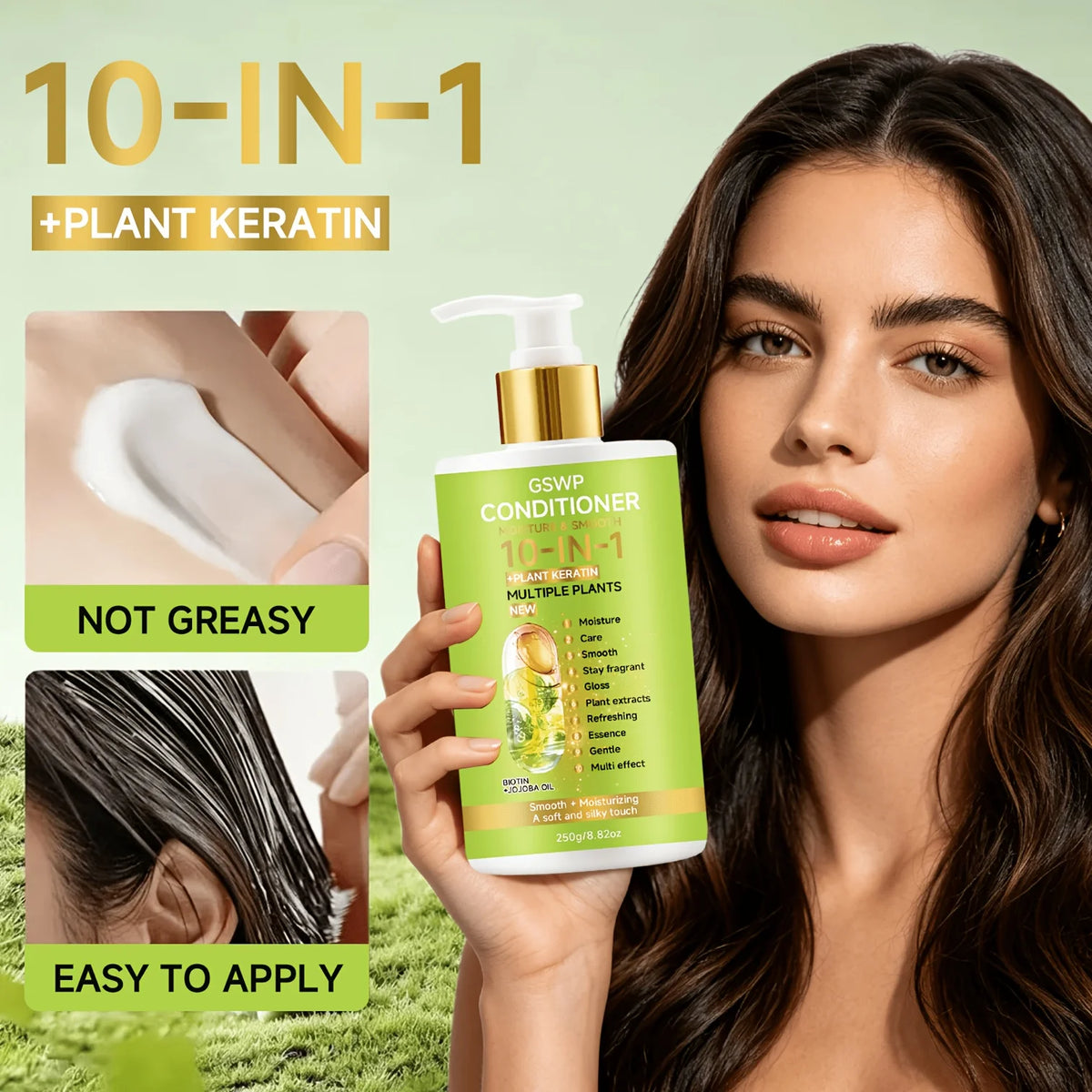 GSWP 10-in-1 Conditioner Strengthens and Protects Dry and Damaged Hair, Deeply Moisturizes and Smooths Dry.250g/500g