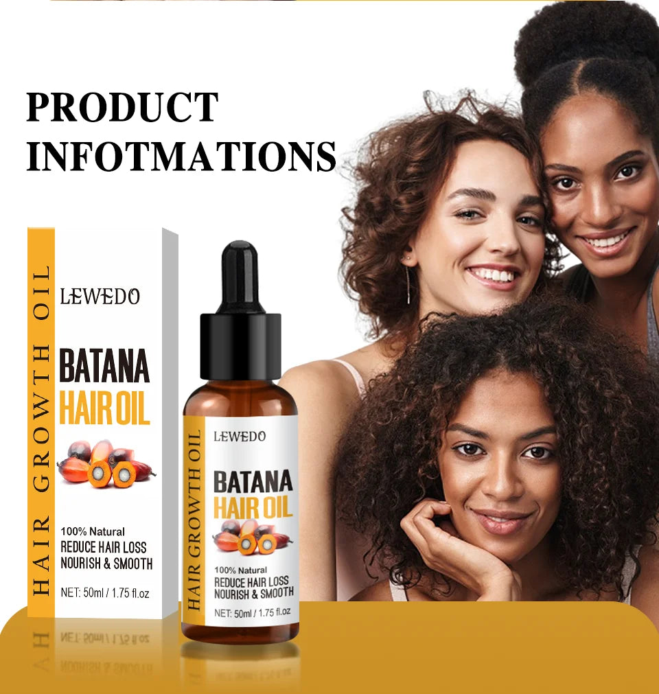 Lewedo Naturals Batana Oil Fast Hair Growth for Men Women Pure Batana Oil Nourish Shiny Hair Healthy Hair Care Anti Hair Loss