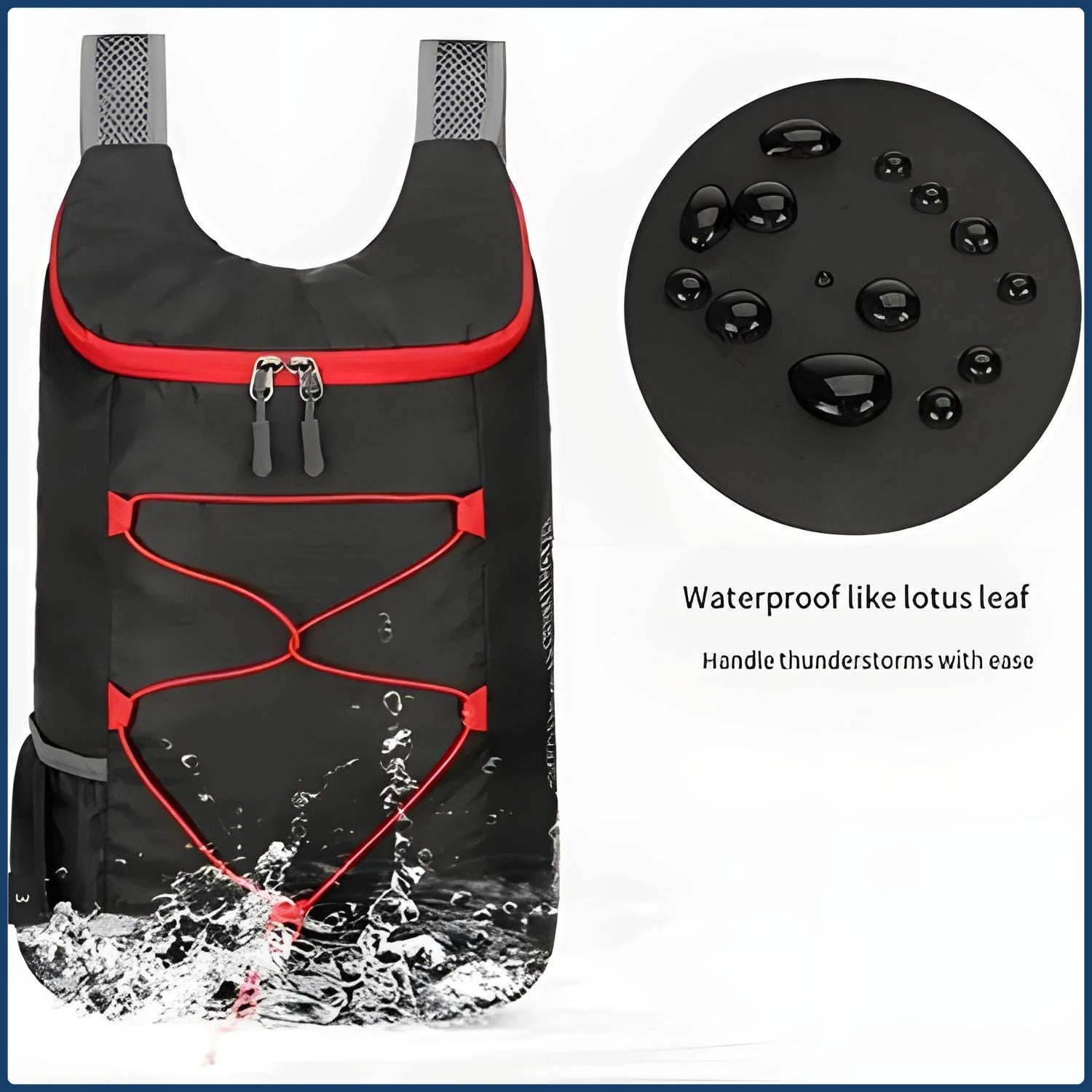 Multifunctional Outdoor Folding Backpack High Density Lightweight Waterproof Nylon Fabric Sports Bag for Camping Hiking Travel