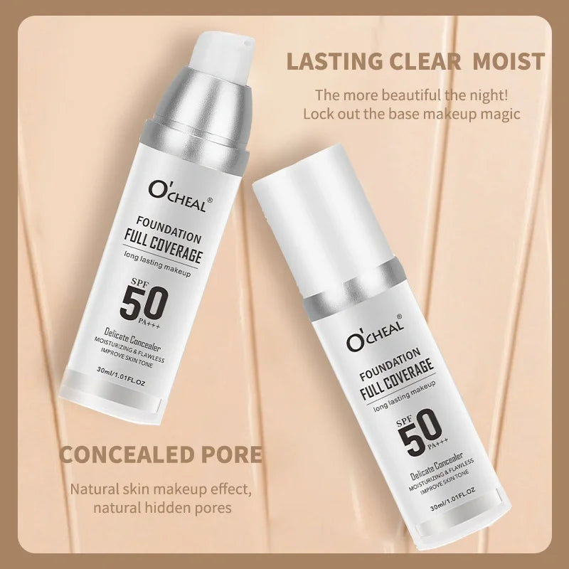 Magic Temperature Changing Liquid Foundation, Natural Foundation, Light Makeup. Long Lasting, Hard to Take Off Makeup