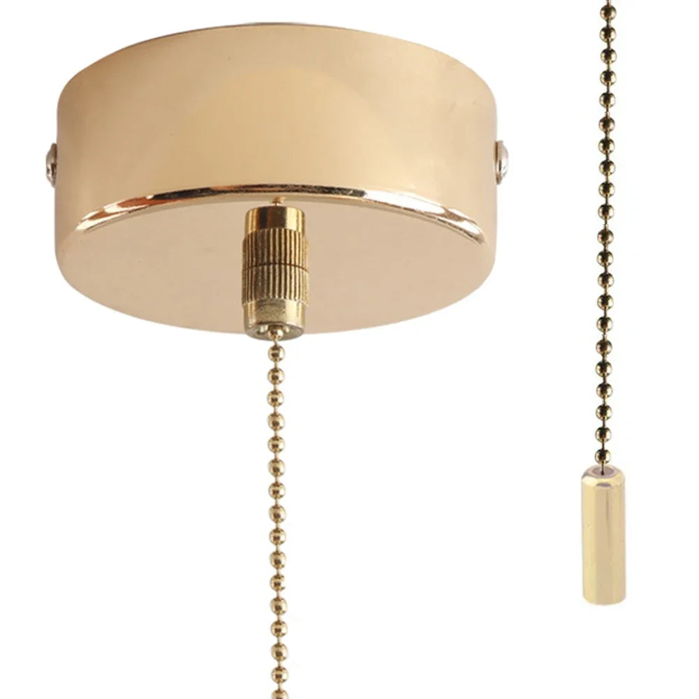 Luxury Bathroom Decor Switch Button Modern Light Switch Gold Pull Cord Light Switch Sophisticated Bathroom Decor