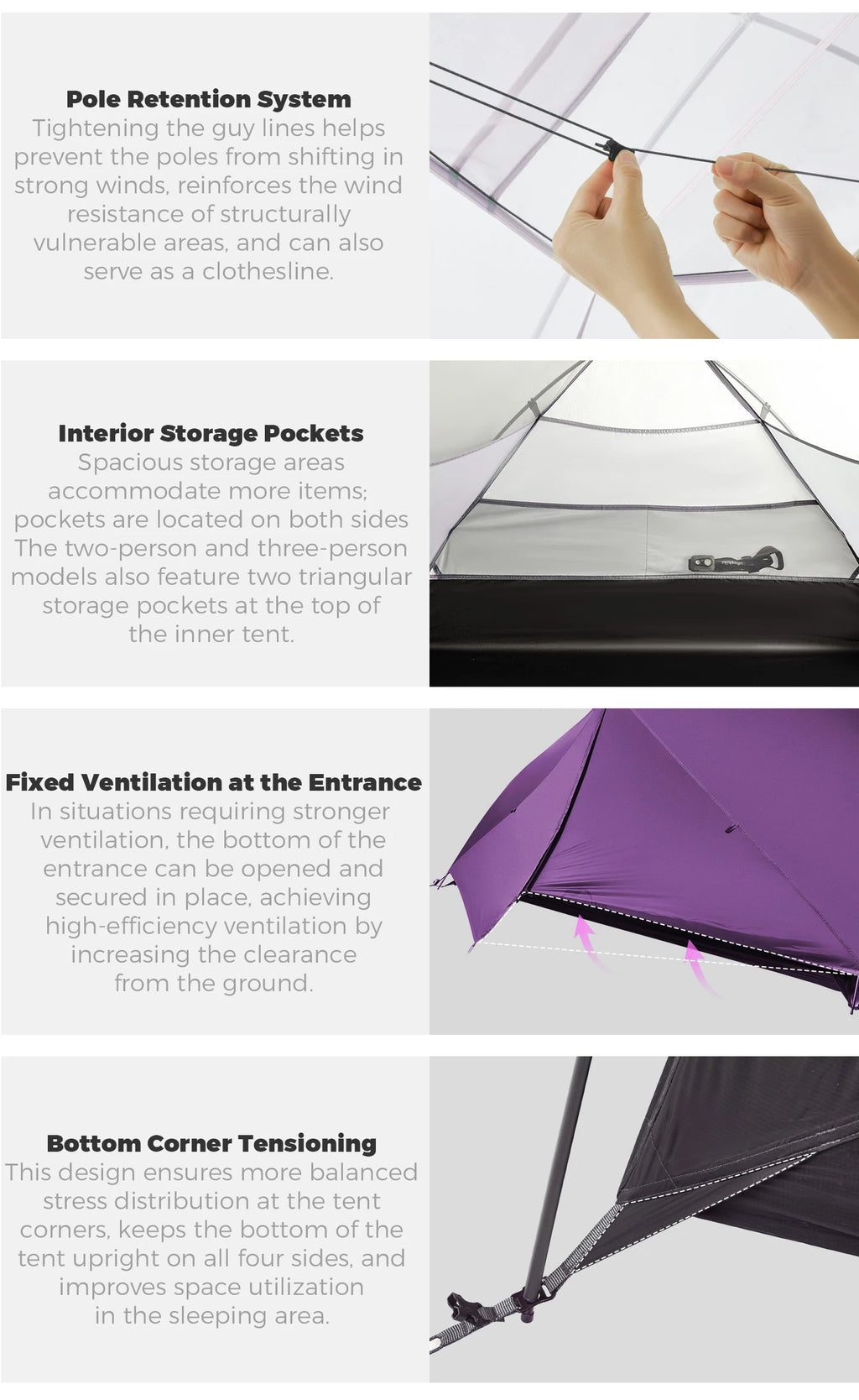 Naturehike Tent Mongar BASE/PRO/UL 1 2 3 Person Tent Ultralight Outdoor Camping Tent Waterproof Hiking Backpacking Tent Awning