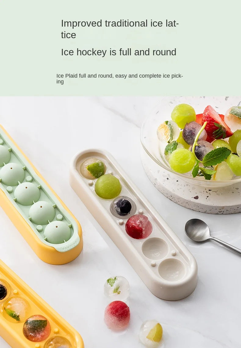 Zackoo Ice Cube Tray Food Grade Silicone Ice Grid Mold Household with Lid   Candy Bar Kitchen Gadgets in Summer