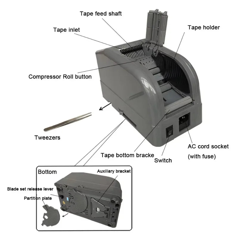 ZCUT-9 Automatic Electric Tape Dispenser for Packing Applications