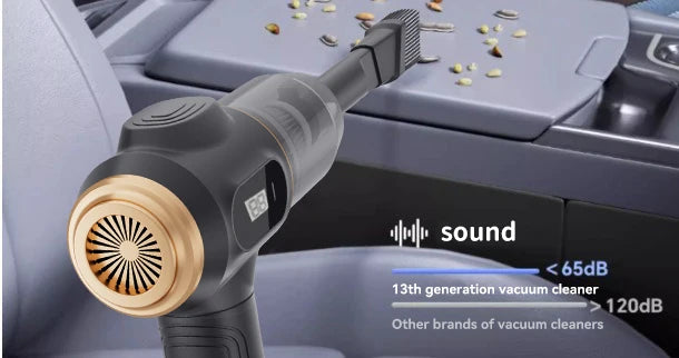 Powerful 2-in-1 Air Duster & Vacuum, Handheld Cordless Cleaner with Digital Display for Electronics Car Home Office