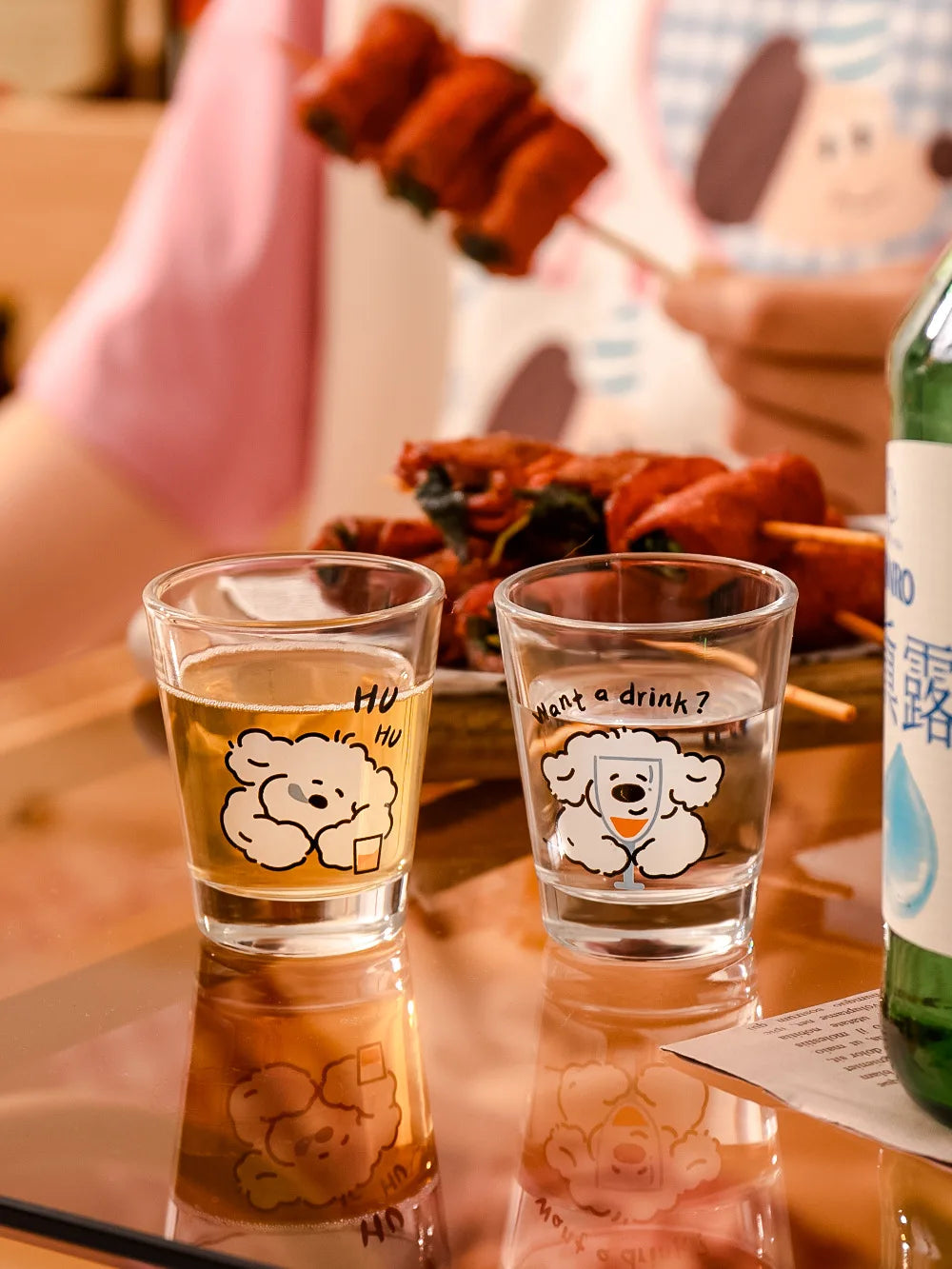 50ml Liquor Cup Shot Glass Drinking Glasses Glass Cups Household Soju Cups Cann