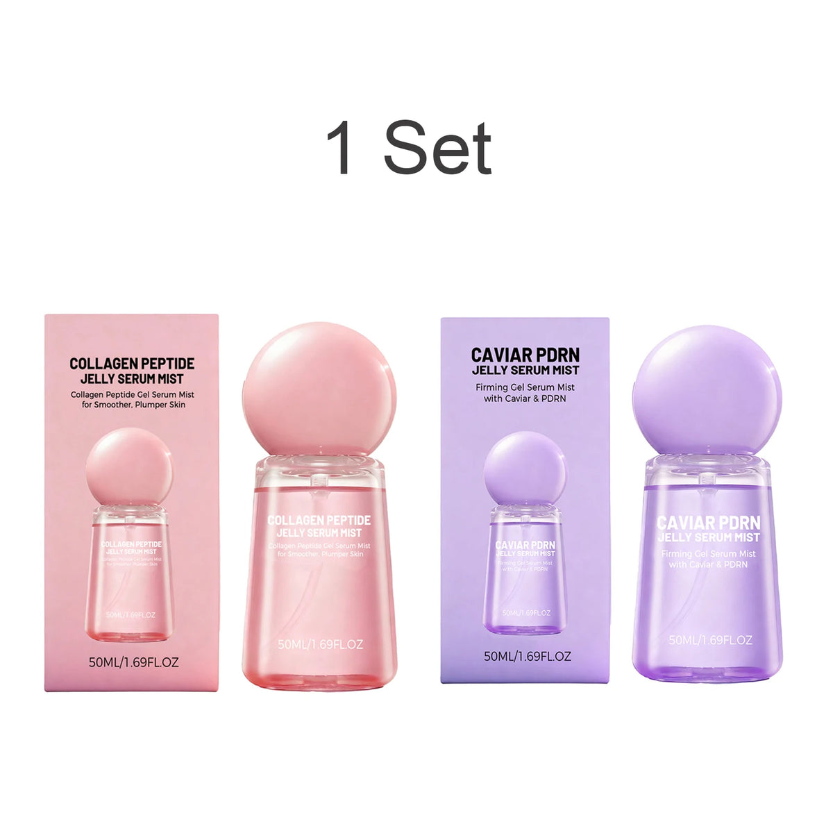 Collagen Peptide Jelly Serum Mist Smooth Dry Moisturizing Brighten Firm Fade Pore Nourishing Face Care Caviar Pdrn Essence Spray
