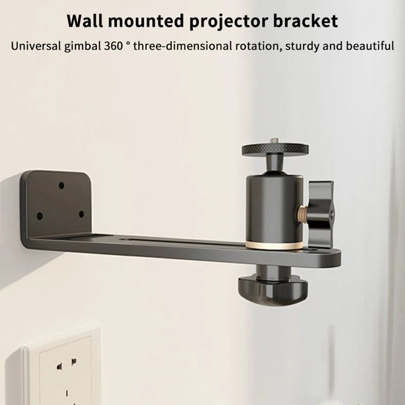 Universal Portable 360° Rotatable Wall Mount Beamer Holder Projector Bracket 1/4 Screw For XGIMI JMGO Dangbei Projector Stand