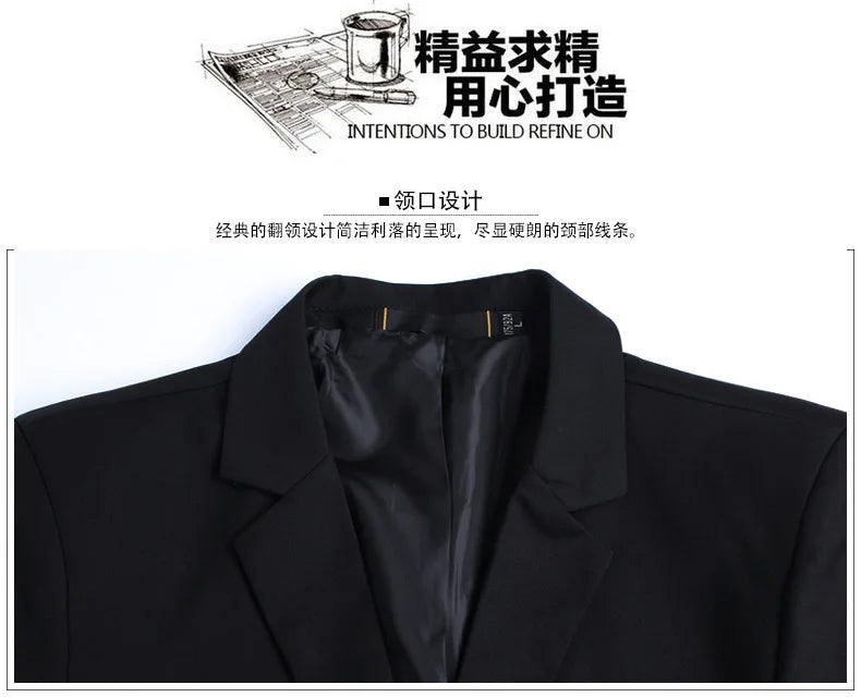 S-7XL New Business Dinner Gentleman Slim Gentleman Group Dress Fashion Men British Style Dress Best Man Solid Color Blazer