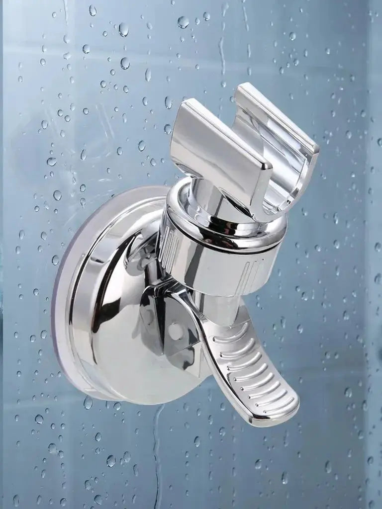 Adjustable Handheld Shower Head Holder with Strong Vacuum Suction Cup Wall Mount Rotating Base for Bathroom Organization