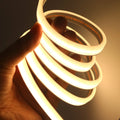 Waterproof Outdoor Solar COB LED Neon Light Strip 24V 320LEDs/m RA90 Linear Flexible Solar Lights for Yard Garden Decoration