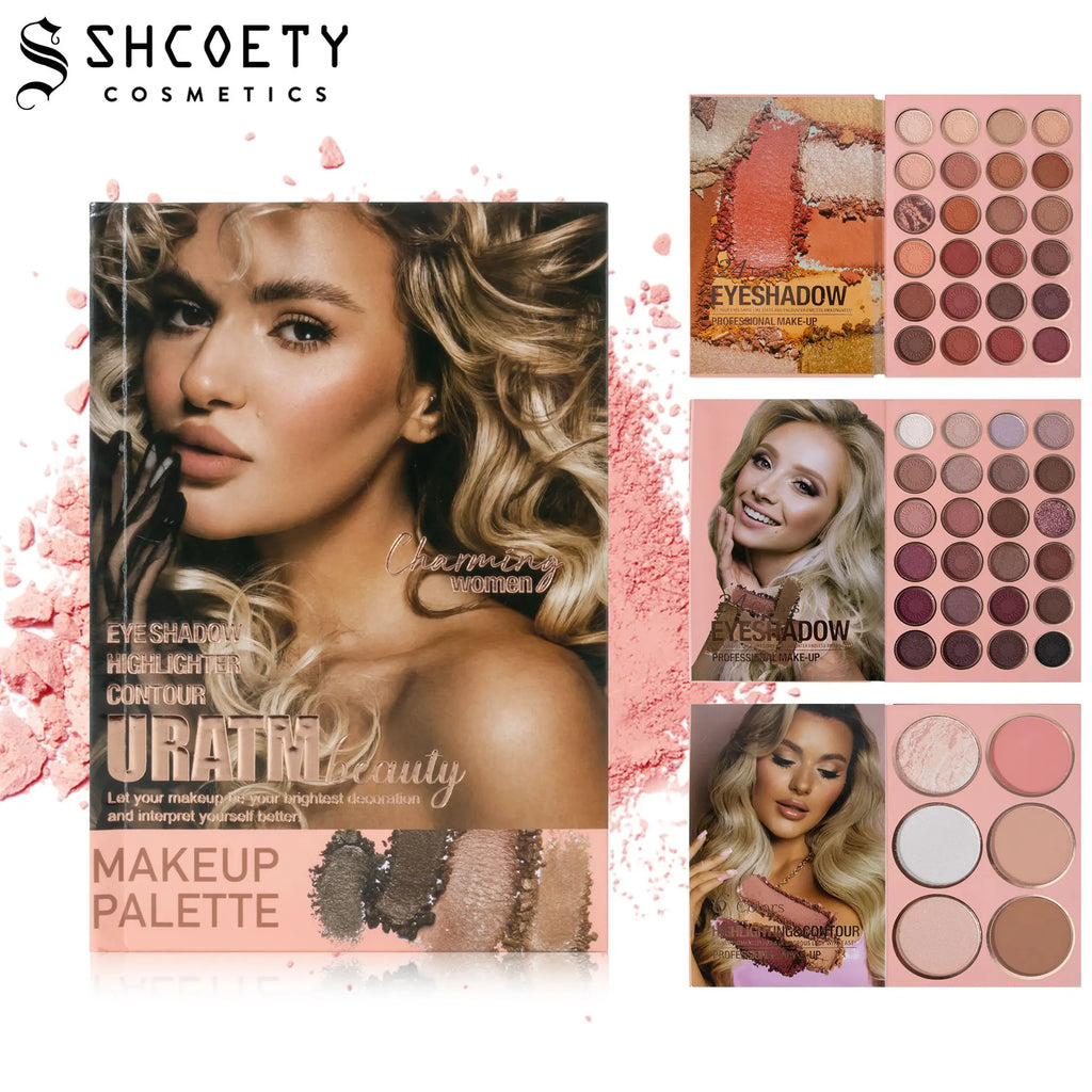 54-color Professional Makeup Palette Book Cosmetics Palette Matte Pearlescent Blush Highlight Contouring All-in-one Cosmetics