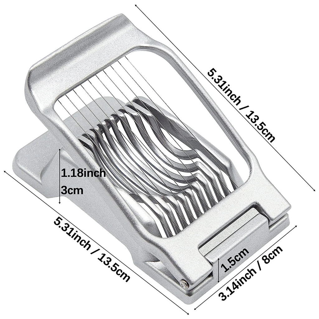 Multifunctional Egg Cutter Aluminium Alloy Egg Slicer Sectioner Cutter Mold Flower-Shape Luncheon Meat Cutter Kitchen Gadgets