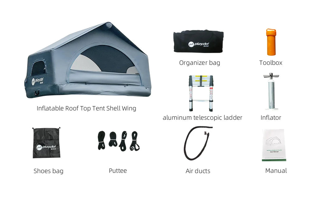 Tent Glamping Tent  Portable Glamping Outdoor Tents Rooftop 4x4 Camping Suv Car Portable Inflatable Roof Top