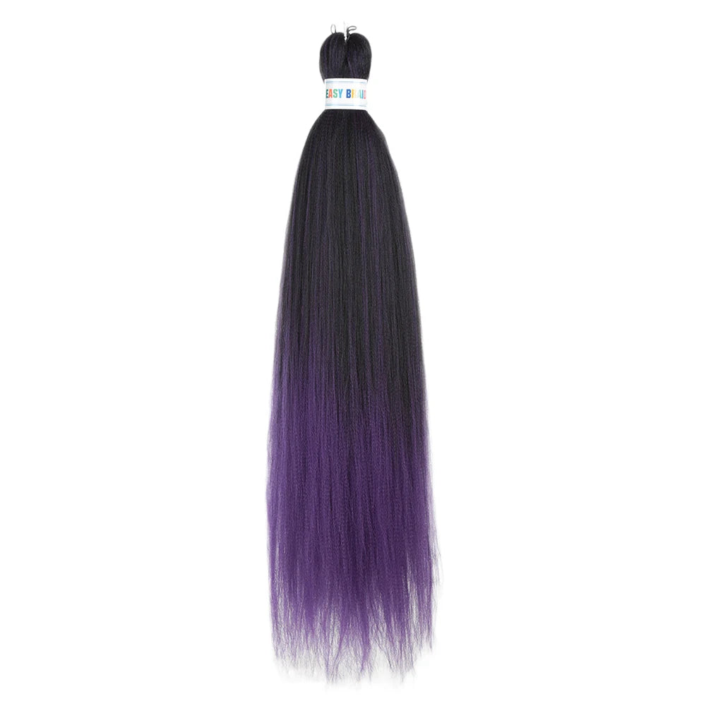 Ombre Kanekalon Braiding Hair Extensions Pre Stretched 26 Inch Synthetic Hair for Afro Jumbo Box Braids Natural Looking