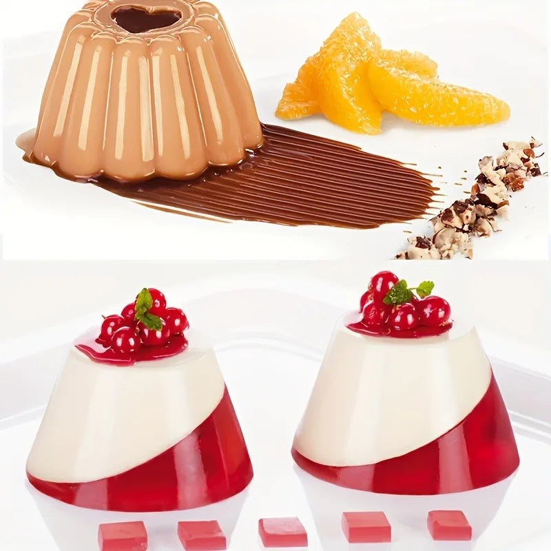 4pcs/set Pudding Molds, Mousse Cake Molds, Durable Baking Tools and Kitchen Gadgets