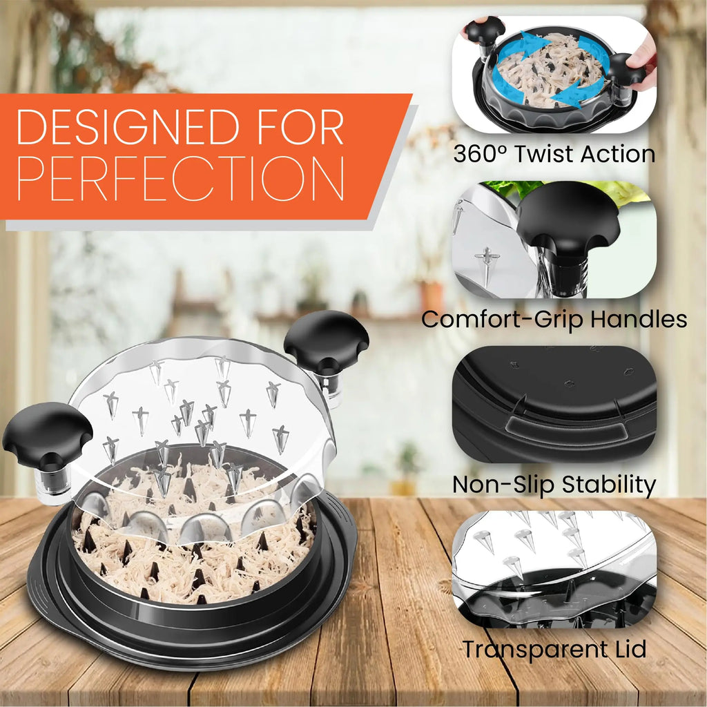 Chicken Shredder Non-Slip Meat Grinders For Pork Beef Cooked Chicken Breasts Vegetable Kitchen Tool Ergonomic Handle Shredder