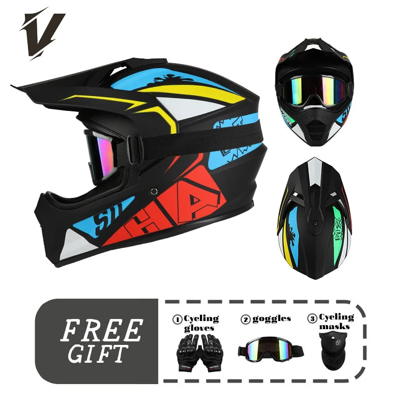 Motocross Helmet Motocross Bicycle Downhill Capacete AM DH ATV Cross Helmet Child Motorcycle Helmet Unisex