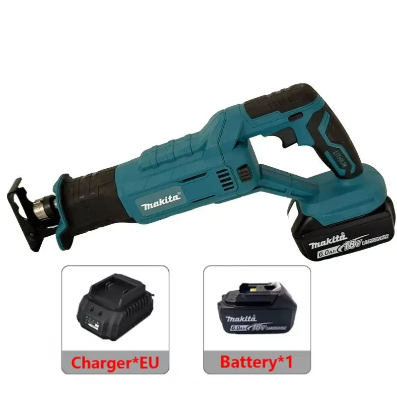 Makita Cordless Power Tool Set: Cordless Rotary Hammer, Rivet Gun, 12V Mini Angle Grinder, Cordless Saw, Air Inflator