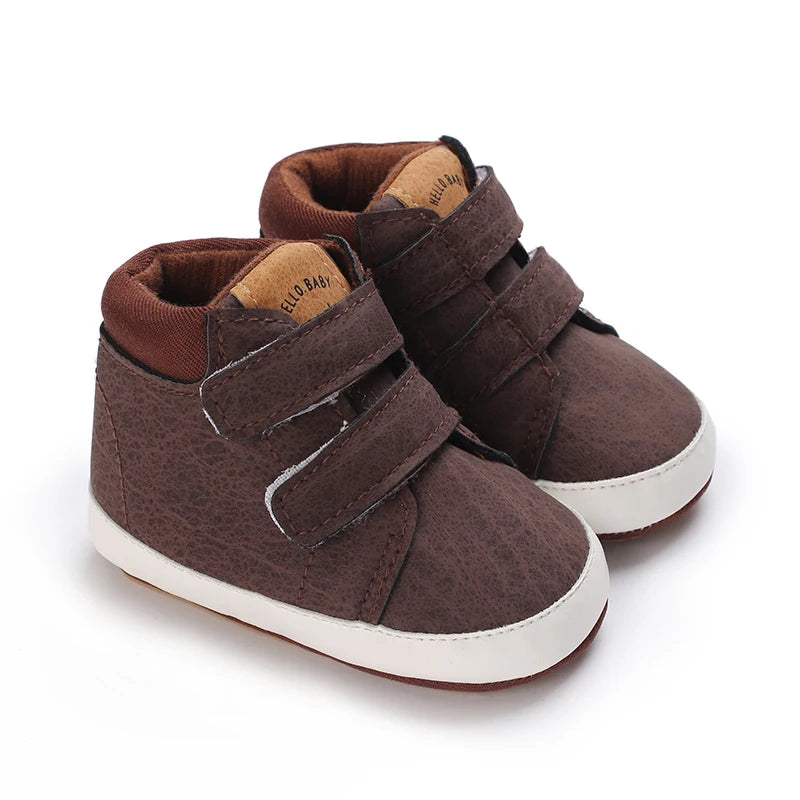 Spring and Autumn Seasonal Collection 0-1 Year Old Baby Shoes Soft Bottom High Top Baby Shoes Baby Shoes Learning Shoes