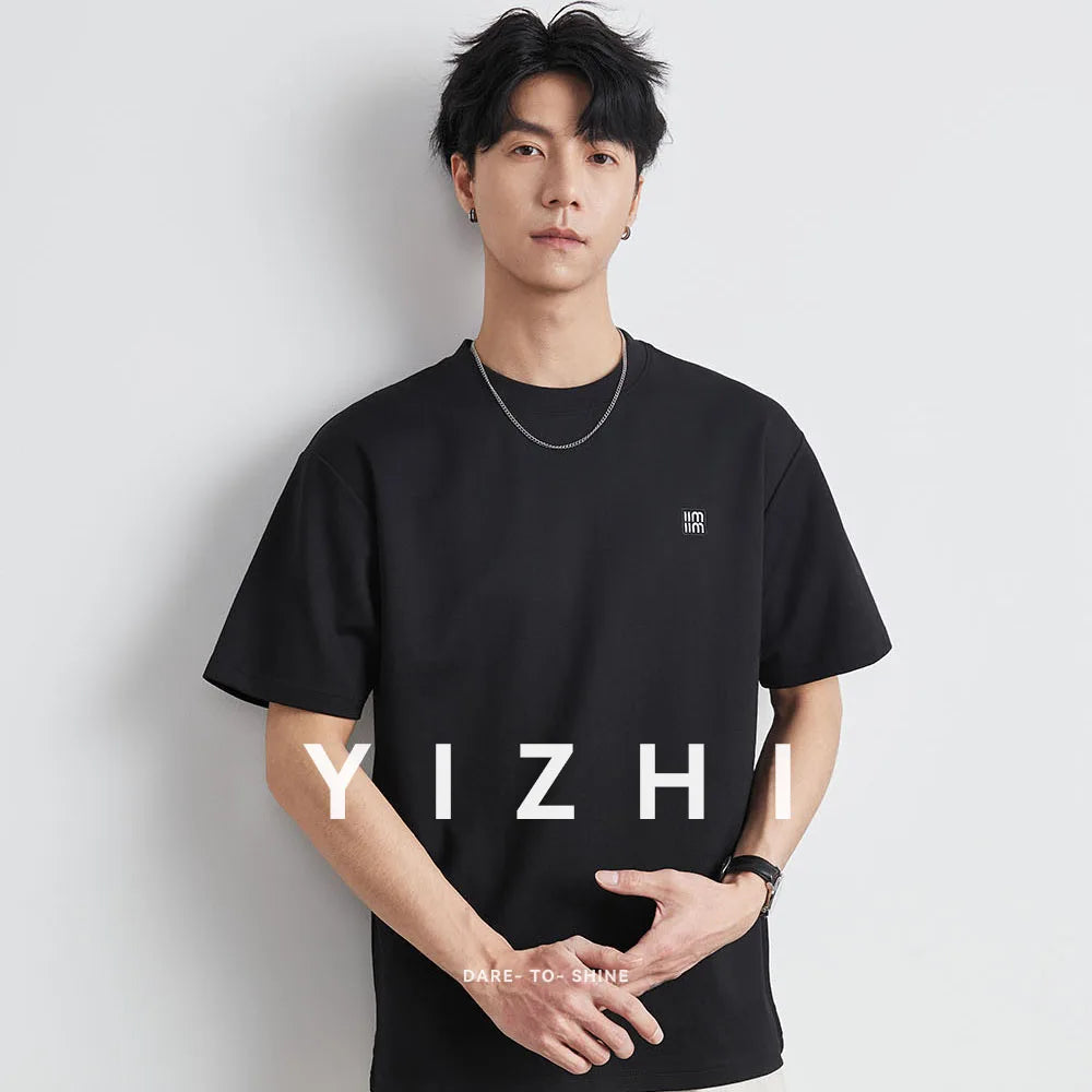 2025 Summer New Men Loose Short-sleeved Casual Breathable Quick-drying Ice Silk T-shirt Solid Color Half-sleeved Top M-3XL