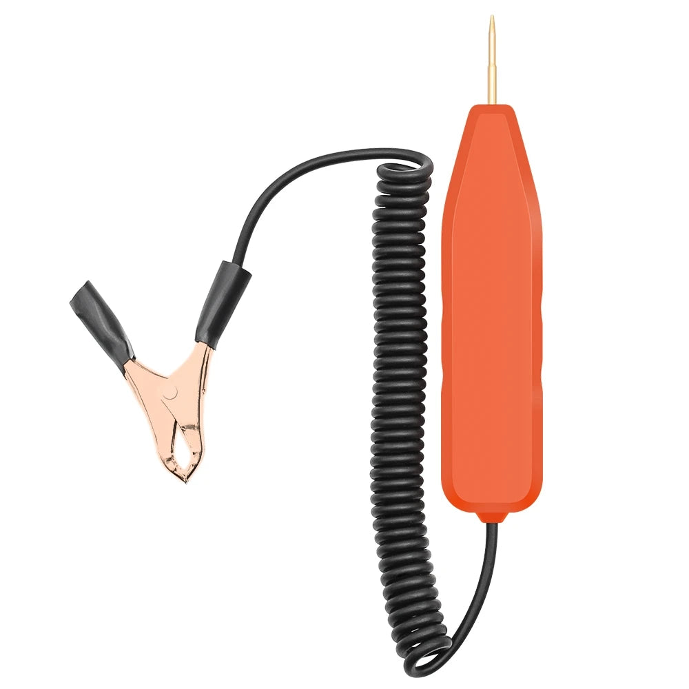 5V 120V Automotive Circuit Voltage Tester Pen Positive and Negative Pole Detection Probe Spring Wire Car Electrical Circuit Test