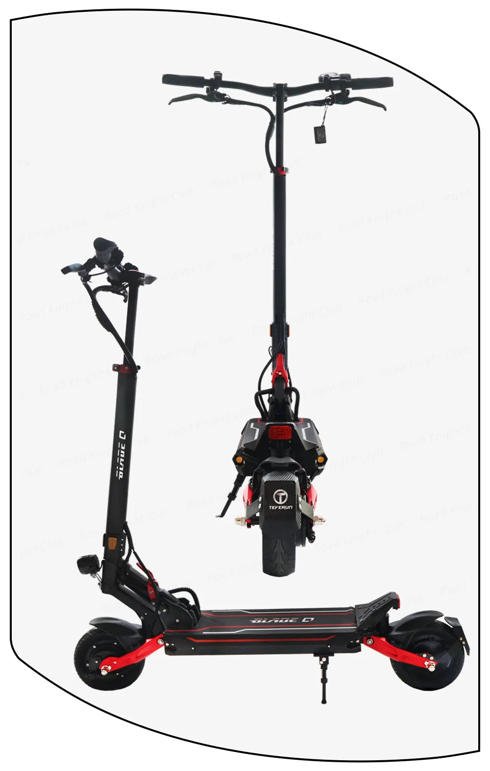 Official TEVERUN Blade Q Pro 36V 15Ah Battery 350W*2 Motor 8inch Solid Tire NFC Lock  Brake Drum brake Electric Scooter