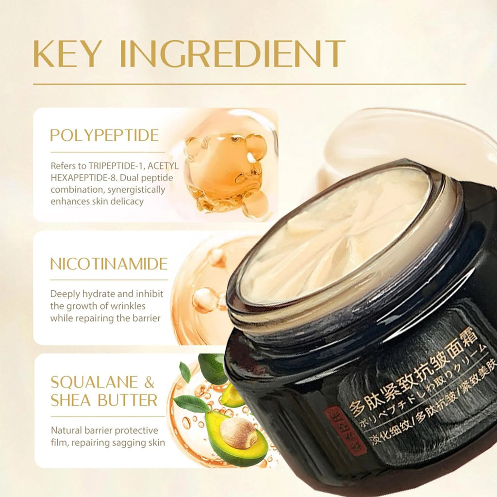 Polypeptide Anti-Wrinkle Firming Face Cream Deep Hydration Brighten Dull Skin  Minimize Fine Lines Moisturizing Day Night Cream