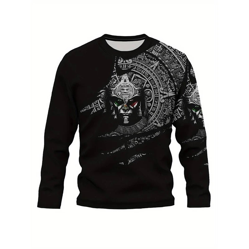 Fashion Mexican Flag T-Shirts Mexico 3D Print Men Woman Long Sleeve T Shirt Streetwear Oversized Harajuku Kids Tees Top Clothing