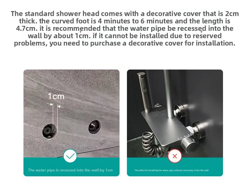 Luxury Shower System for Bathroom Wall Mount Smart Temperature Display Rainlfall Shower Faucet Set Piano Key 4 Ways Water Outlet