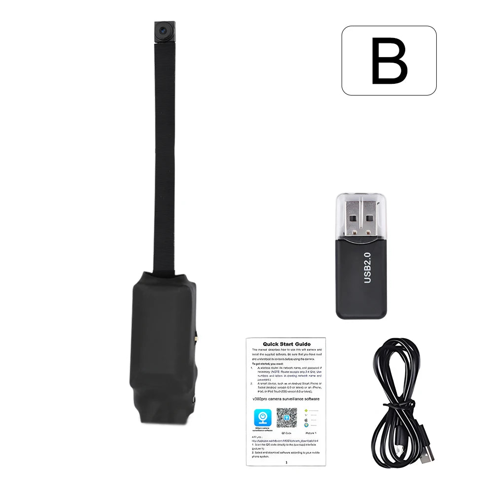 1080P HD DIY WiFi Mini Camera Portable Video Recorder Micro Camcorder P2P Wireless Webcam Loop Recording Support Remote Viewing