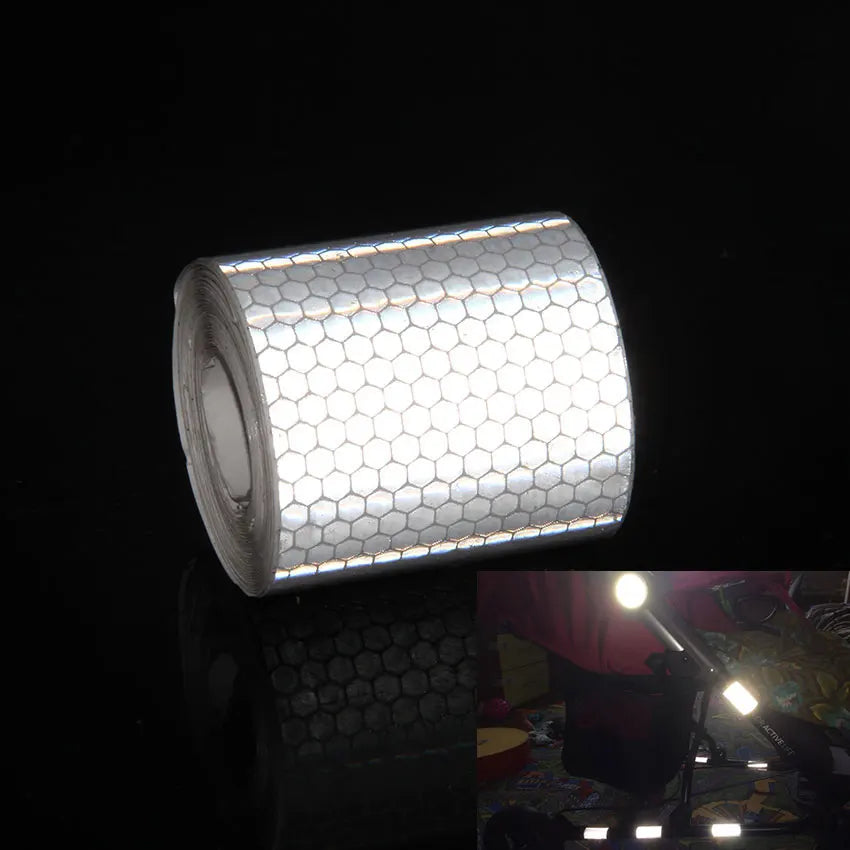 2inch Bicycle Safety Warning Conspicuity White Reflective Tape Reflective Strip Bike Stickers Adhesive Reflectors For Things 10M