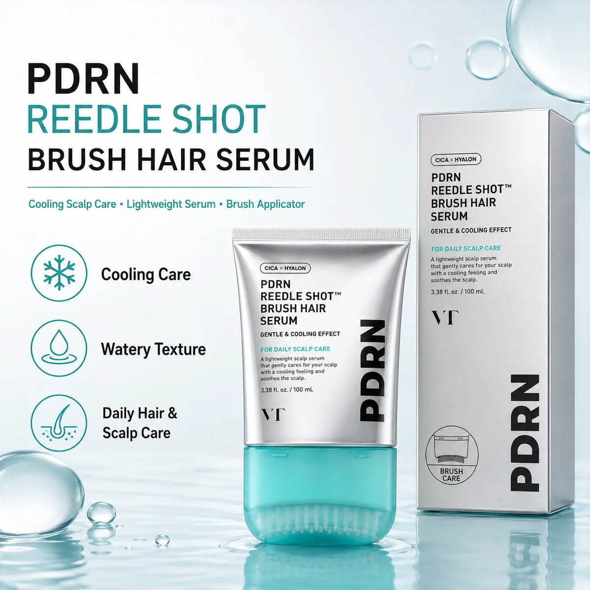 Korea-PDRN/ Hair & Scalp Serum Hydrating Nourishing Leave-In Care Essence for Damaged Hair