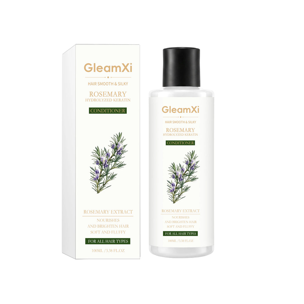 GleamXi Rosemary Hair Hydrolyzed Keratin Conditioner Anti Frizz Repair Split Ends Nourish Dry Damage Hair Smoothing Conditioner