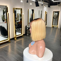Wholesale Vietnamese Raw Hair Wigs Short Blond Human Hair Wig Glueless 613 Transparent HD Lace for Black Women Styles