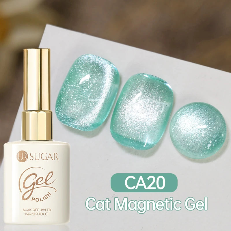 UR SUGAR 15ml Cat Magnetic Gel Jelly Glass Full Coverage Varnis Magnetic Gel Soak Off UV LED Gel Autumn Winter Xmas Manicure