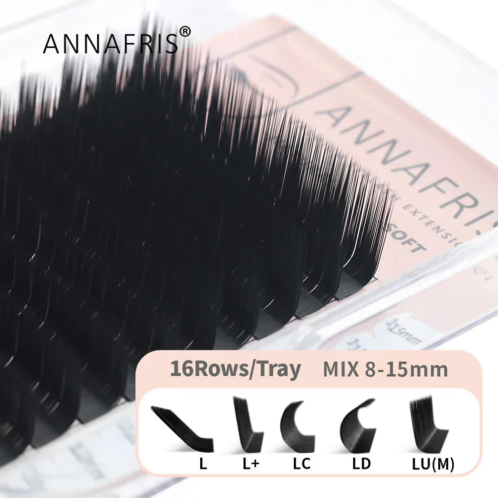 Colored Lashes Eyelash Extensions C/D/L/LU(M) Curl Mix 8-15mm Natural Soft Individual Green/Blue/Brown/Purple/Pink Eyelashes