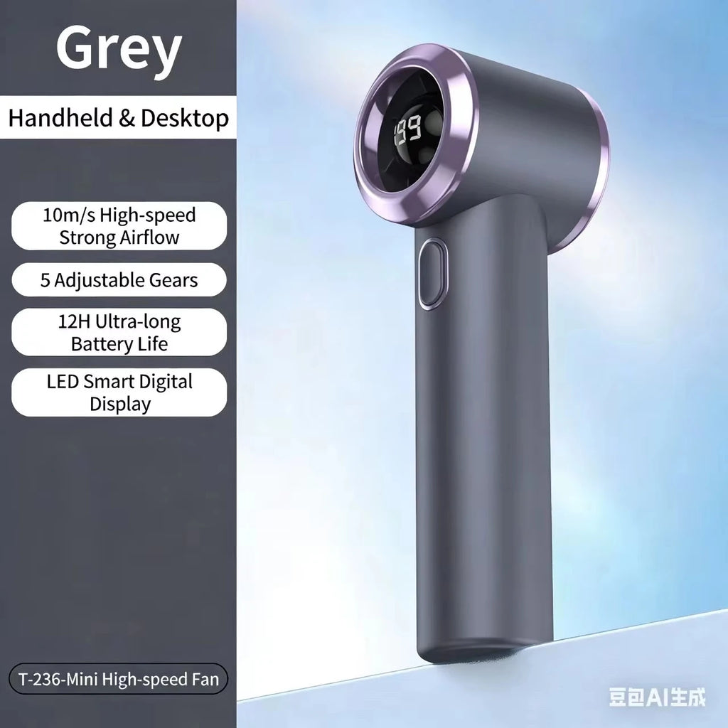 Powerful Mini Handheld Fan, Compact Portable Rechargeable Fan, High Speed Small Pocket Fan for Summer Travel Camping