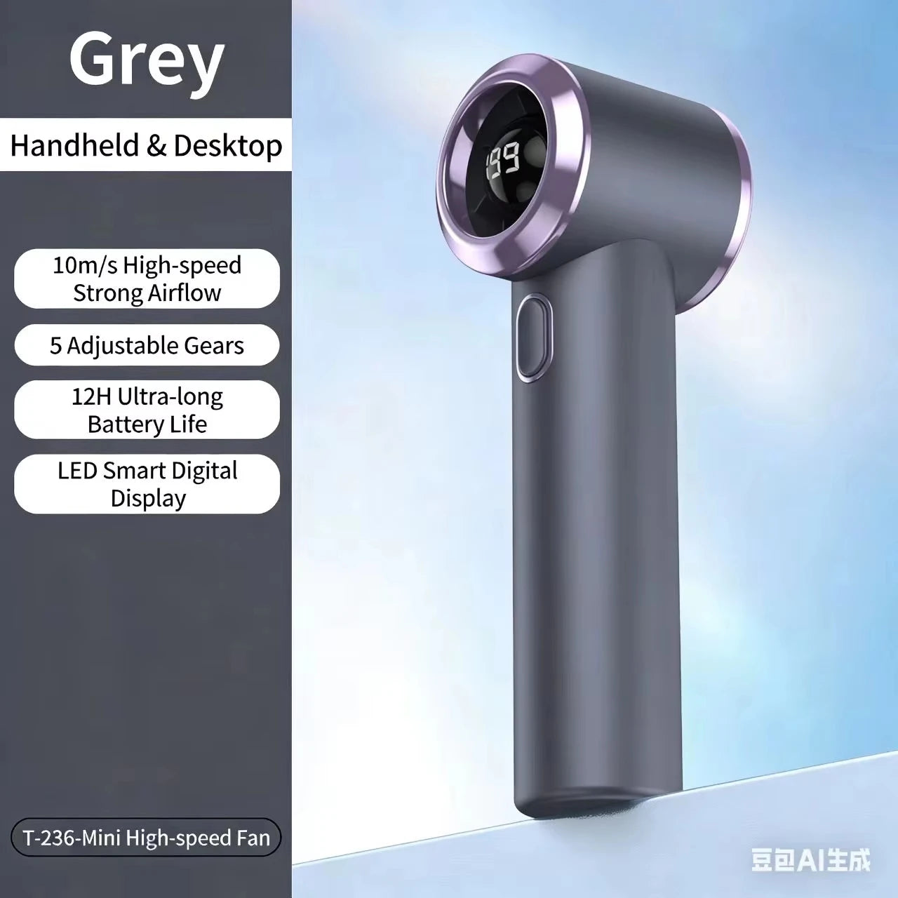 Powerful Mini Handheld Fan, Compact Portable Rechargeable Fan, High Speed Small Pocket Fan for Summer Travel Camping