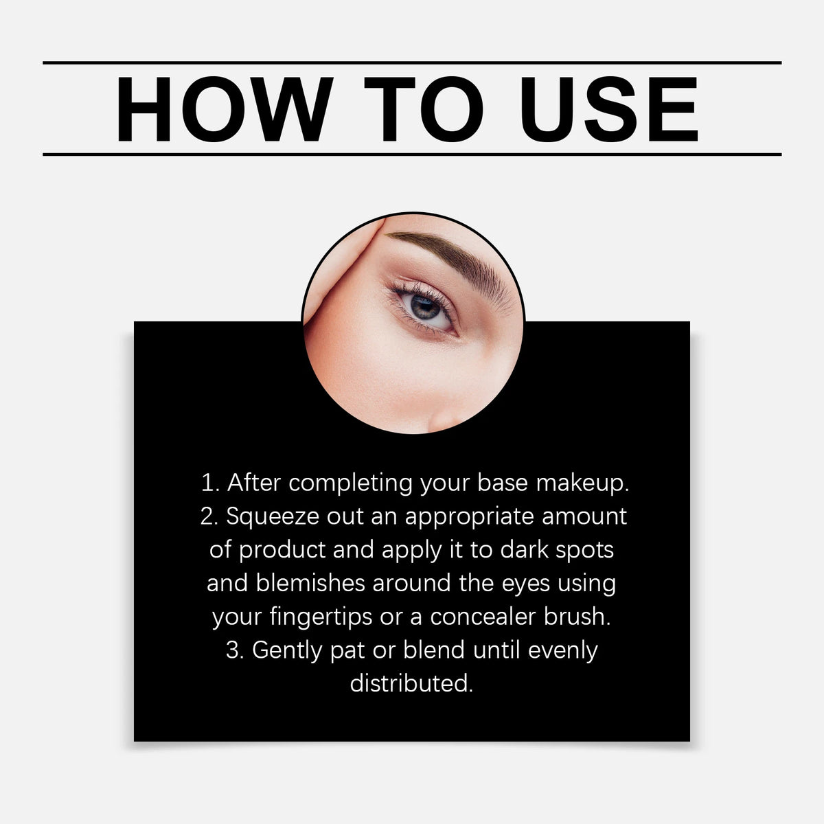 Zephoco Dark Circles Concealer Banana Pdrn Cover Blemishes Eye Brightener Lightweight Non-sticky Under-Eye Concealer Moisturizer