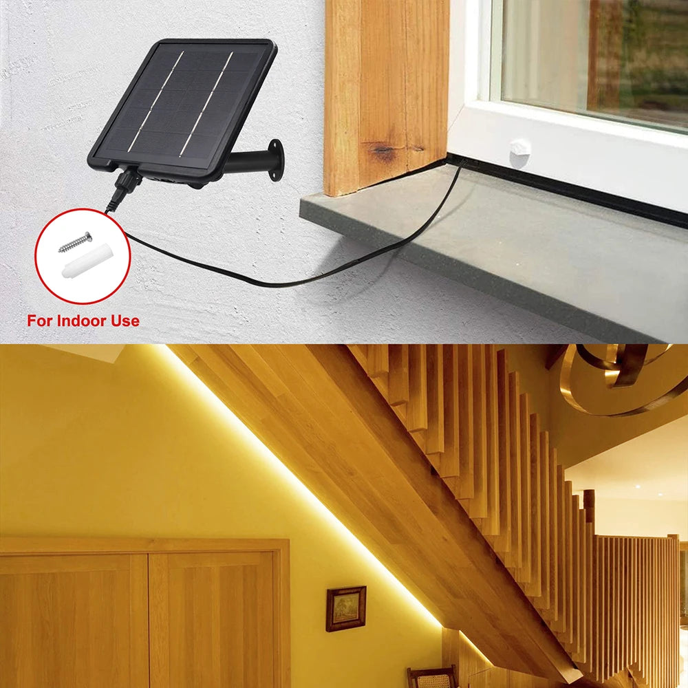 Solar Neon Light Strip 24V COB Waterproof IP68 Flexible LED Tape Red Green Blue Warm White 320LED/m High Density Linear Lighting