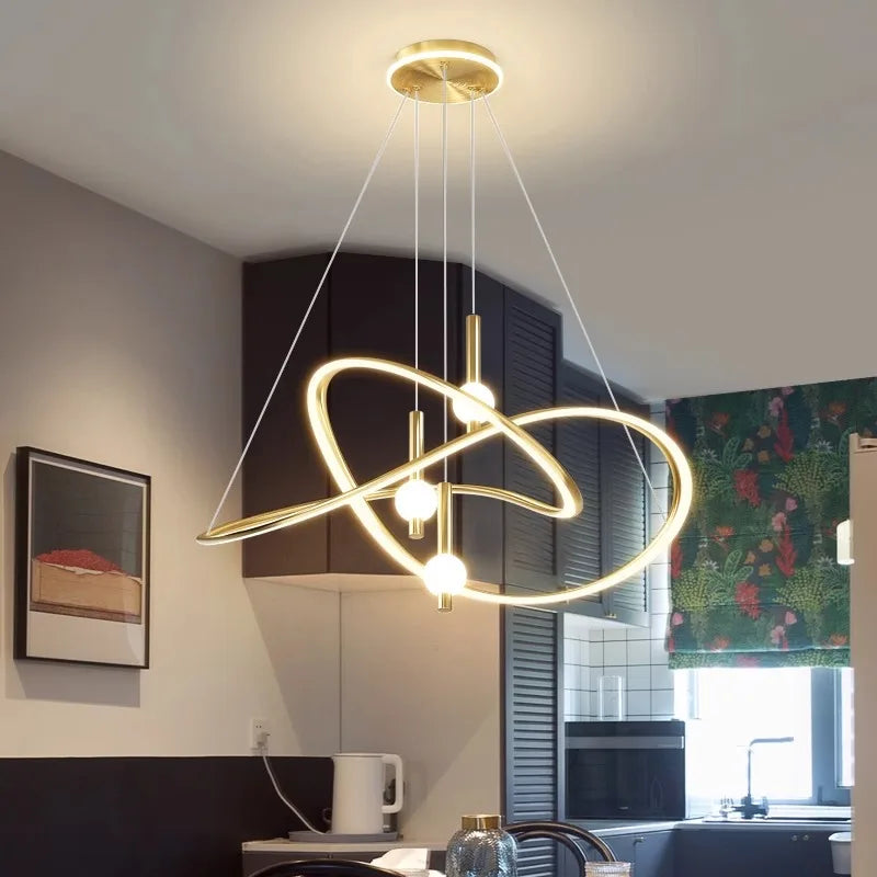 Modern Home Decor LED Pendant Light For Living Room Dining Room Indoor Lighting Dimmable With Remote Control