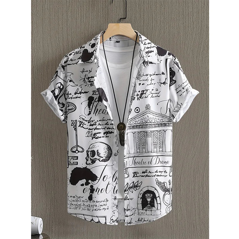 New 3D Dinosaur Printing Shirts for Men Plants Mushroom Graphic Shirts for Women Children Fashion Hawaiian Shorts & Blouses Tops