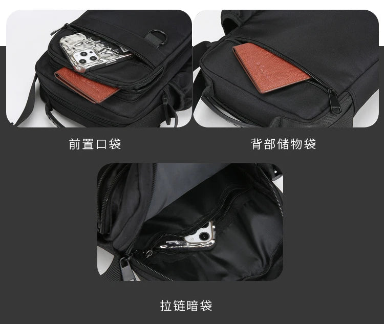 Fashion Casual Men's Bag Handbag High Quality Man Crossbody Bags Easy Travel Bag Stylish Men's Shoulder Bag With Bottle Pocket